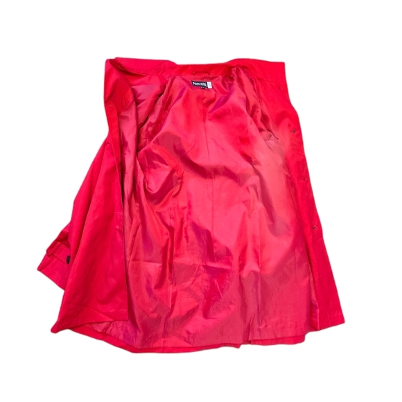 Cherry Red Trench Coat 16P – Street Style • City Walks • Lightweight Raincoat - Picture 11 of 11